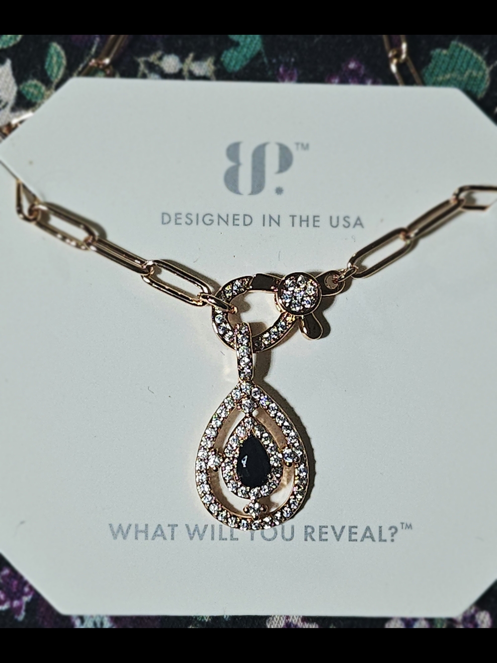 Black Onyx Cubic Zirconia Necklace